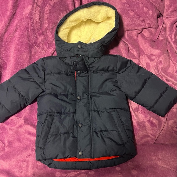 Boys Navy Blue Winter Jacket - Picture 2 of 4